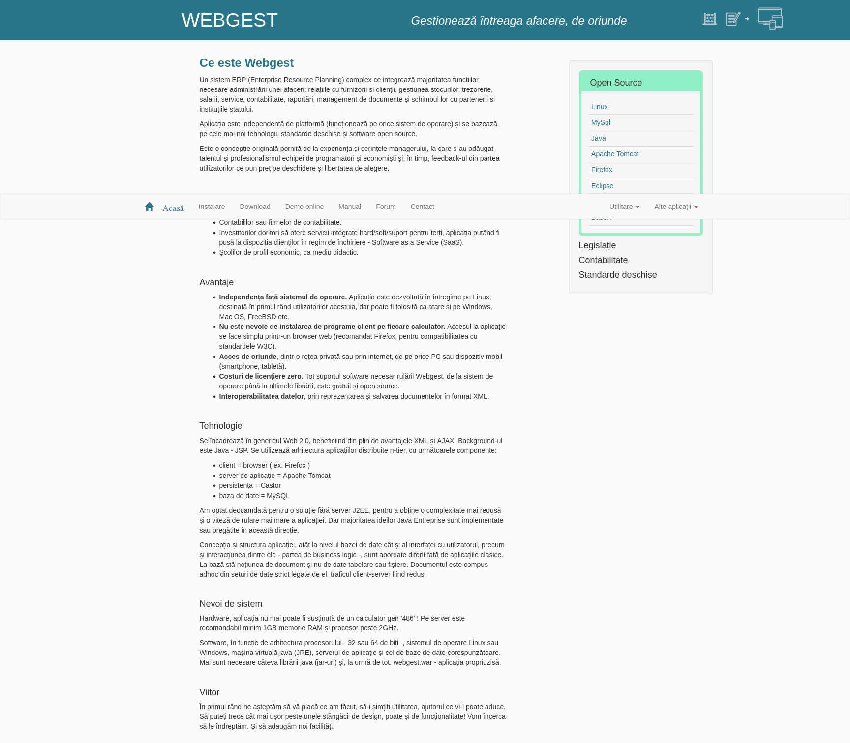 Site de prezentare webgest.ro, design 2021